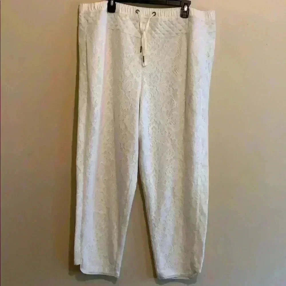 Anthropologie Lace Draw String Jogger Pants